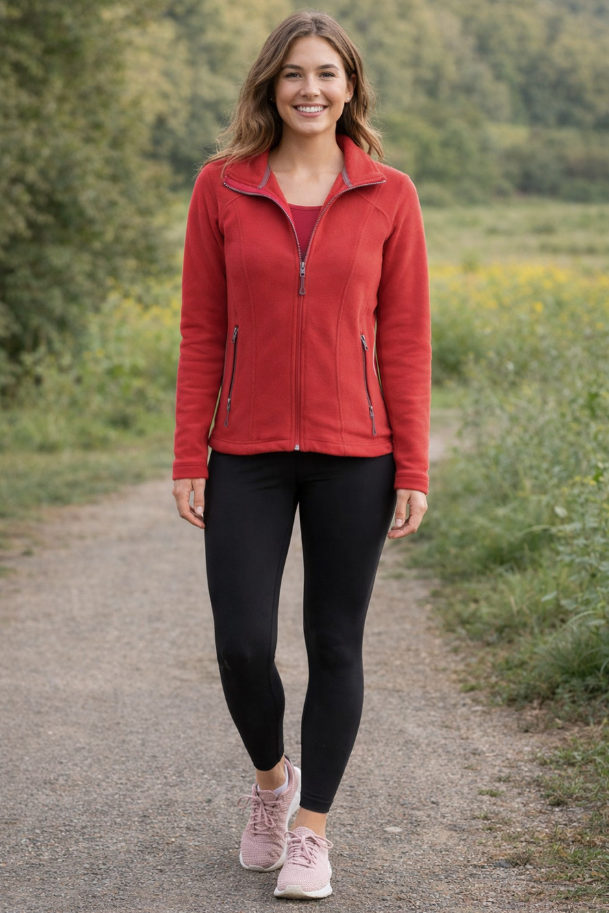 Cloudveil Women's XS Red Long Sleeve Zip Up Fleece Lined Jacket G21-23